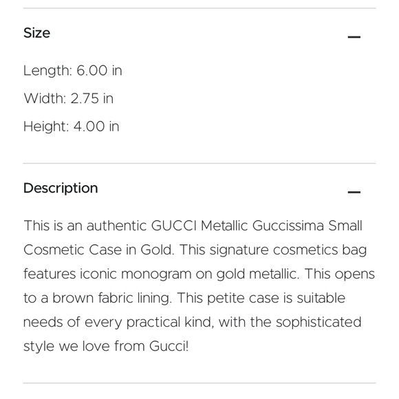 GUCCI toiletry bag, luxurious metallic leather 
Perfect gift for you or gifting - Picture 13 of 14
